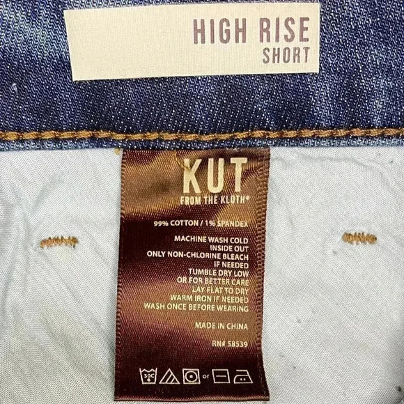 Kut from the Kloth  High Rise Button Fly Denim Shorts sz 24 W - Picture 3 of 7
